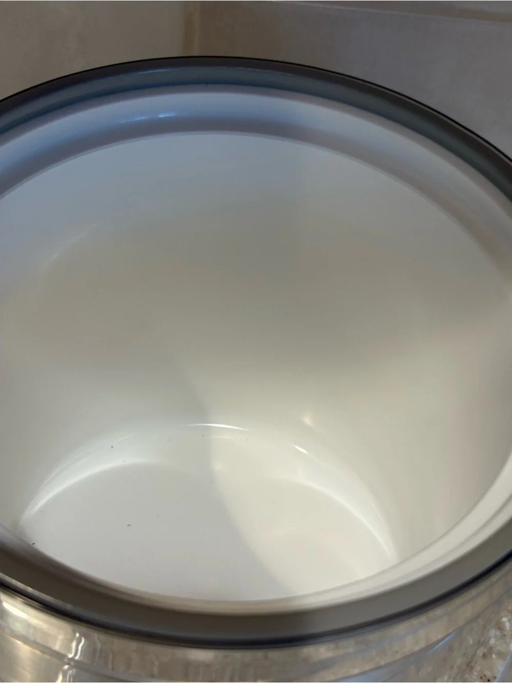 Vintage Georges Briard USA Brushed Aluminum Ice Bucket Lucite Handle MCM